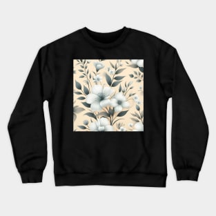 White Flowers Crewneck Sweatshirt